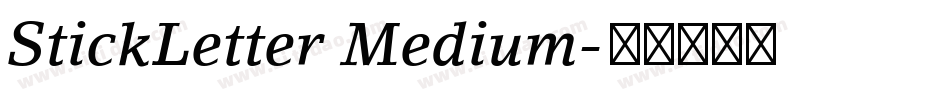 StickLetter Medium字体转换